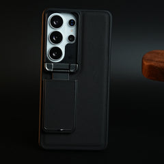 Galaxy Ultra Series Premium Leather Texture Case Metal Stand & Camera Protection