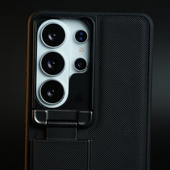 Galaxy Ultra Series Premium Leather Texture Case Metal Stand & Camera Protection