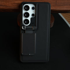 Galaxy Ultra Series Premium Leather Texture Case Metal Stand & Camera Protection