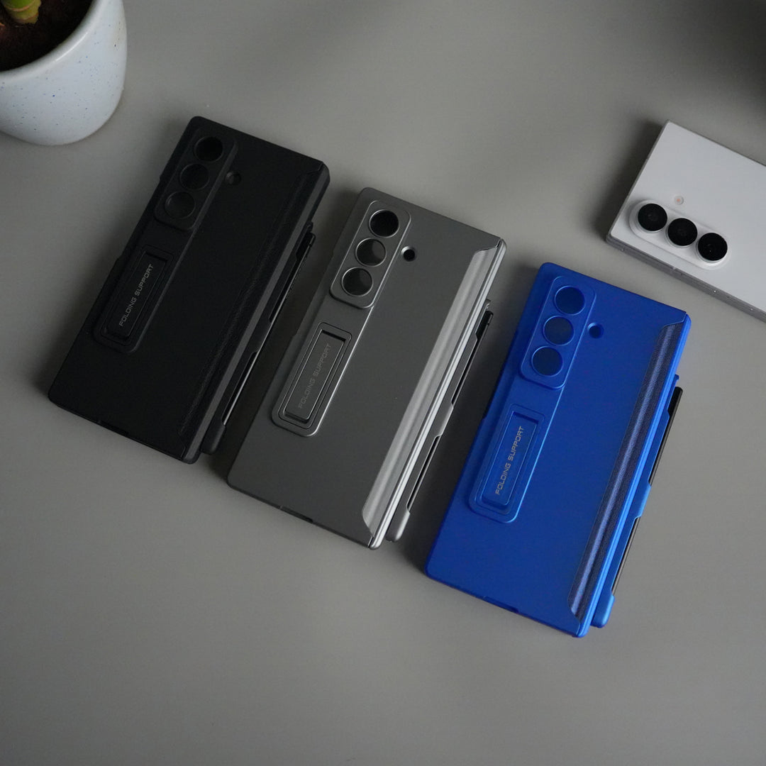 Galaxy Z Fold 7 Case with S Pen Holder & Kickstand | Front + Back Protection Cover