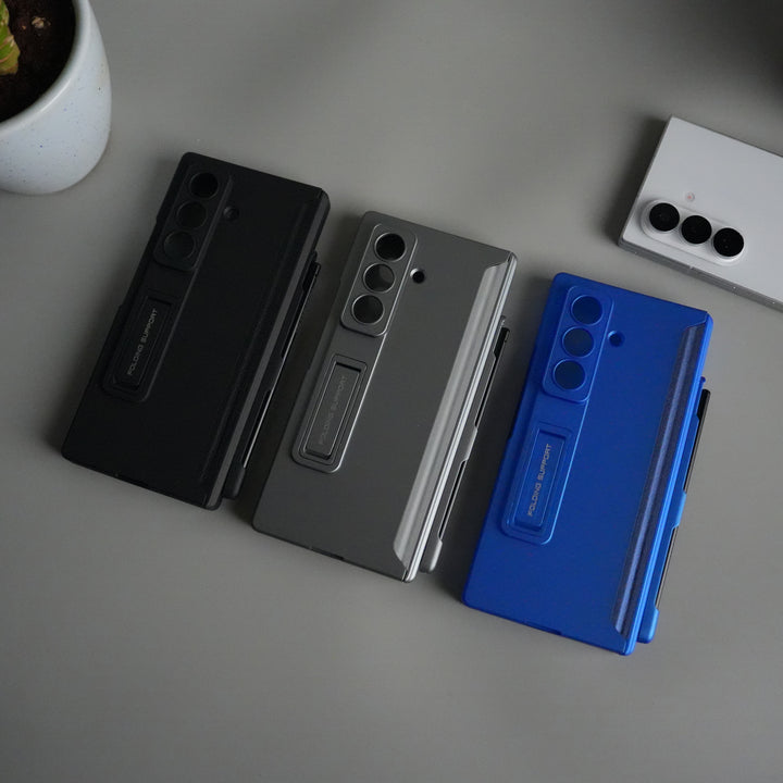 Galaxy Z Fold 7 Case with S Pen Holder & Kickstand | Front + Back Protection Cover