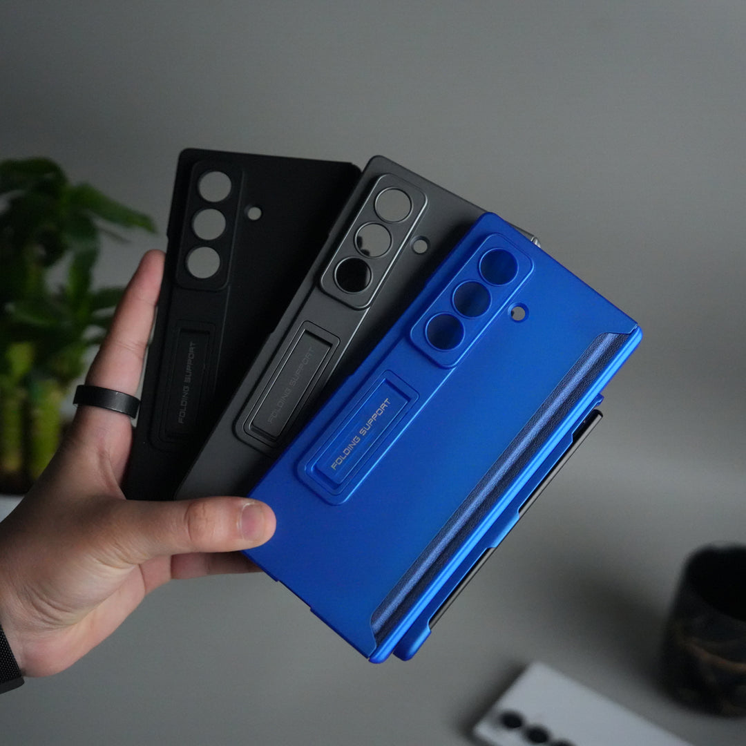Galaxy Z Fold 7 Case with S Pen Holder & Kickstand | Front + Back Protection Cover
