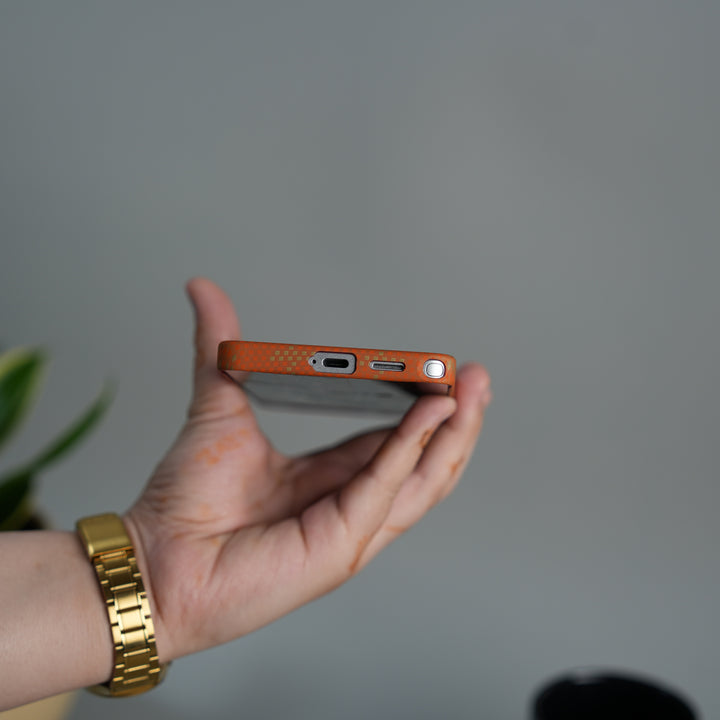 Galaxy S26 Ultra Aramid Fiber Design Slim Case Cover  | MagSafe Supported | Orange