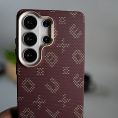 Galaxy S26 Ultra Aramid Fiber Design Slim Case Cover  | MagSafe Supported | MAROON