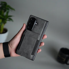 Galaxy Z Fold 8 Ultra Magnetic PU Leather Flip Kickstand Credit Wallet Card Holder Slots Covers