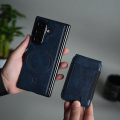 Galaxy Z Fold 8 Ultra Magnetic PU Leather Flip Kickstand Credit Wallet Card Holder Slots Covers