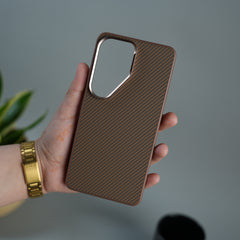Galaxy S26 Ultra Metal Camera Ring Carbon Fiber Design Cover