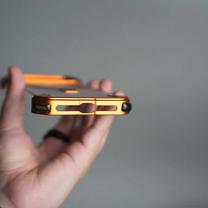 iPhone 17 Pro Frosted Frameless Metal Kickstand Case