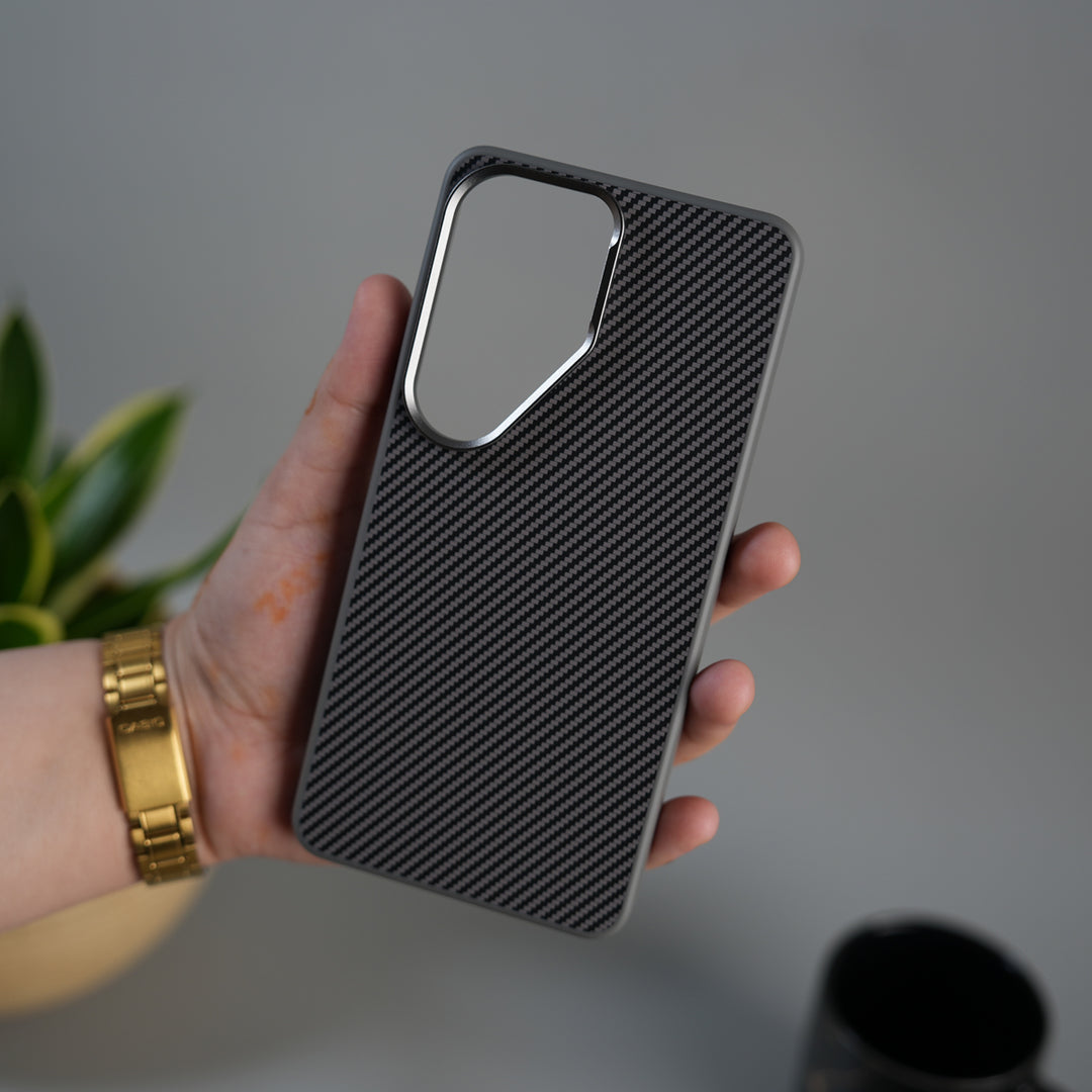 Galaxy S26 Ultra Metal Camera Ring Carbon Fiber Design Cover