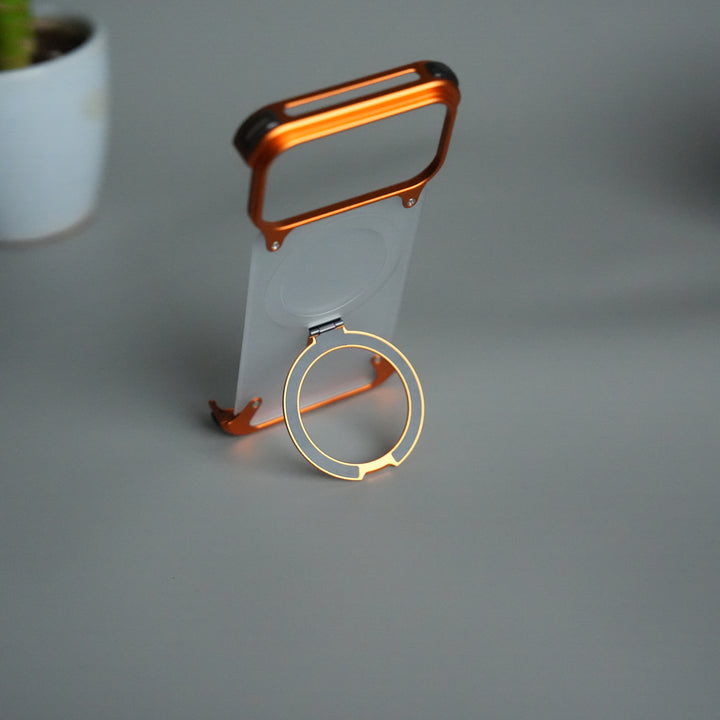 iPhone 17 Pro Frosted Frameless Metal Kickstand Case