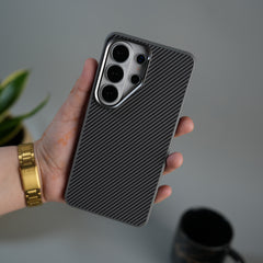 Galaxy S26 Ultra Metal Camera Ring Carbon Fiber Design Cover