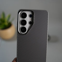 Galaxy S26 Ultra Metal Camera Ring Carbon Fiber Design Cover
