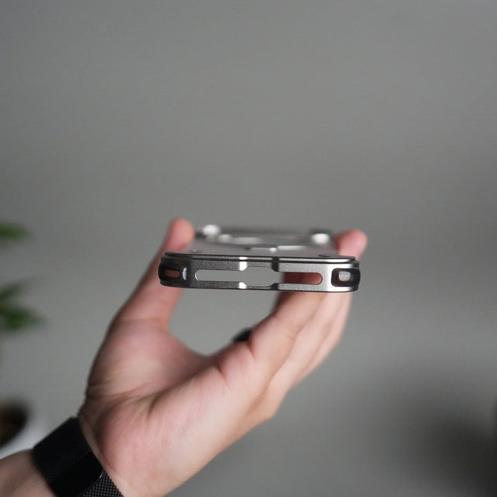 iPhone 17 Pro Frosted Frameless Metal Kickstand Case