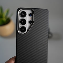 Galaxy S26 Ultra Metal Camera Ring Carbon Fiber Design Cover
