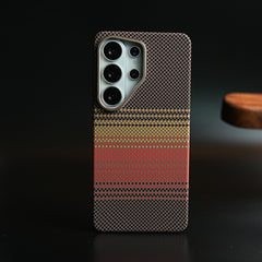 Premium Carbon Fiber Texture Striped Case For Galaxy S26 Ultra | Magsafe Protective Cover