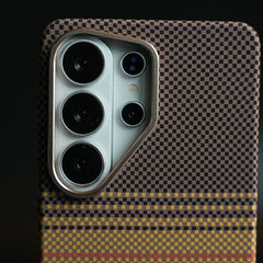 Premium Carbon Fiber Texture Striped Case For Galaxy S26 Ultra | Magsafe Protective Cover