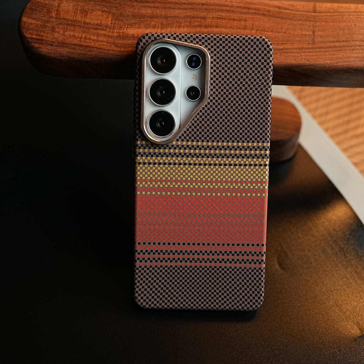Premium Carbon Fiber Texture Striped Case For Galaxy S26 Ultra | Magsafe Protective Cover