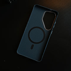 Premium Carbon Fiber Texture Striped Case For Galaxy S26 Ultra | Magsafe Protective Cover