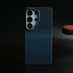 Premium Carbon Fiber Texture Striped Case For Galaxy S26 Ultra | Magsafe Protective Cover