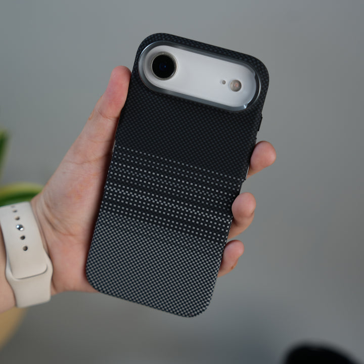 iPhone 17 Air Carbon Fiber Texture Design Hard Pc MagSafe Case Cover BlackDot