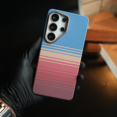 Premium Carbon Fiber Texture Striped Case For Galaxy S26 Ultra | Magsafe Protective Cover