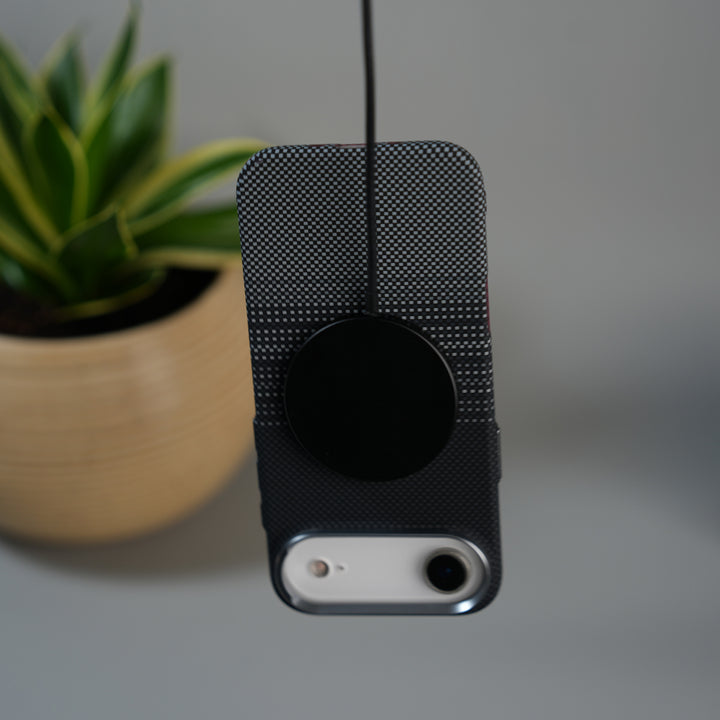 iPhone 17 Air Carbon Fiber Texture Design Hard Pc MagSafe Case Cover BlackDot