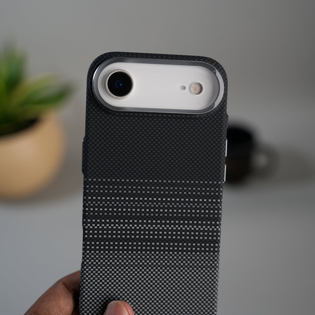iPhone 17 Air Carbon Fiber Texture Design Hard Pc MagSafe Case Cover BlackDot