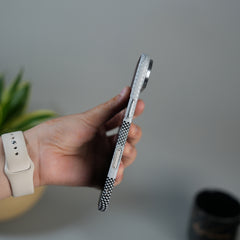 iPhone 17 Air Carbon Fiber Texture Design Hard Pc MagSafe Case Cover GrayBlackLine Design