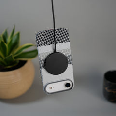 iPhone 17 Air Carbon Fiber Texture Design Hard Pc MagSafe Case Cover GrayBlackLine Design