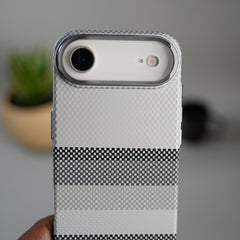 iPhone 17 Air Carbon Fiber Texture Design Hard Pc MagSafe Case Cover GrayBlackLine Design