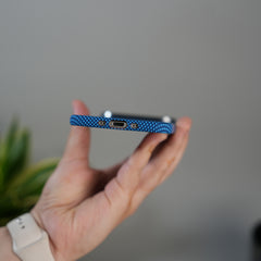 iPhone 17 Air Carbon Fiber Texture Design Hard Pc MagSafe Case Cover BlueDot