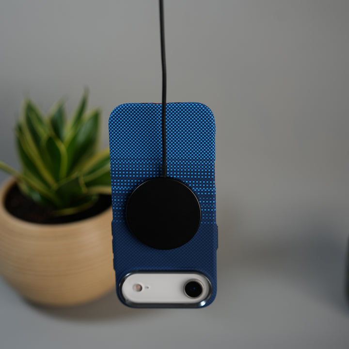 iPhone 17 Air Carbon Fiber Texture Design Hard Pc MagSafe Case Cover BlueDot