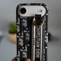 iPhone 17 Air Luxury Brand CD Belt Pattern Case Cover (Blue)