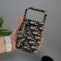 iPhone 17 Series luxury Brand CD Card Holder Case Cover (Blue)