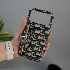 iPhone 17 Series luxury Brand CD Card Holder Case Cover (Blue)