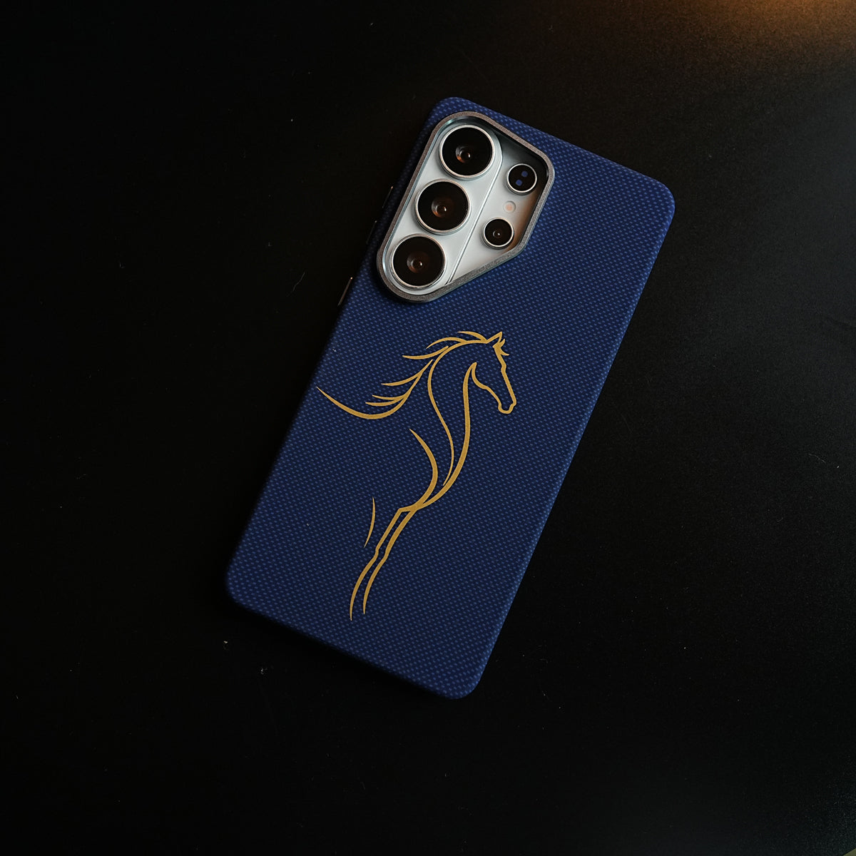 Horse Line-Art Patterned Case for Galaxy S26 Ultra | Magsafe Compatibility