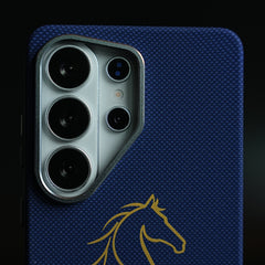 Horse Line-Art Patterned Case for Galaxy S26 Ultra | Magsafe Compatibility