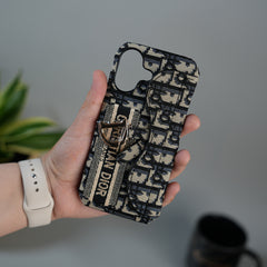iPhone 17 luxury Brand CD Card Holder Case Cover (Blue)