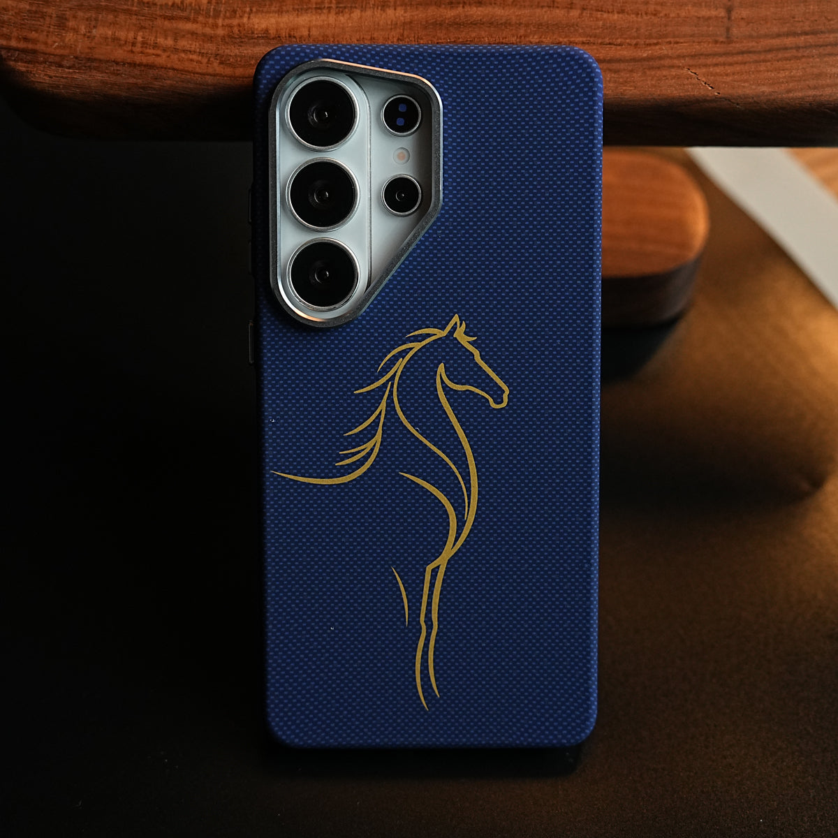 Horse Line-Art Patterned Case for Galaxy S26 Ultra | Magsafe Compatibility
