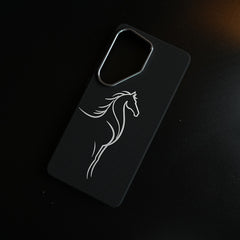 Horse Line-Art Patterned Case for Galaxy S26 Ultra | Magsafe Compatibility