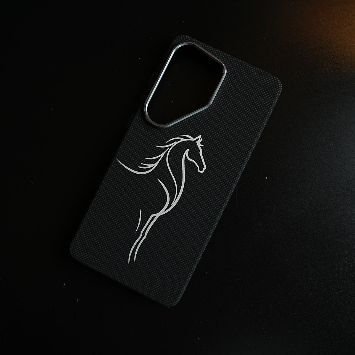 Horse Line-Art Patterned Case for Galaxy S26 Ultra | Magsafe Compatibility