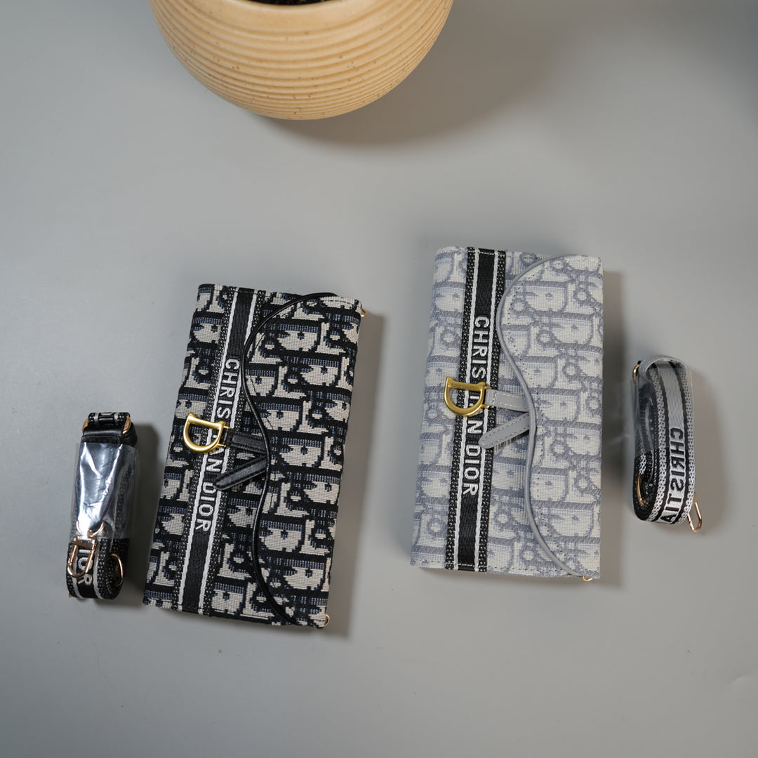 Galaxy S25 Ultra luxury Brand CD Card Wallet Sling Case Cover