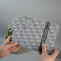 Galaxy S25 Ultra luxury Brand CD Card Wallet Sling Case Cover