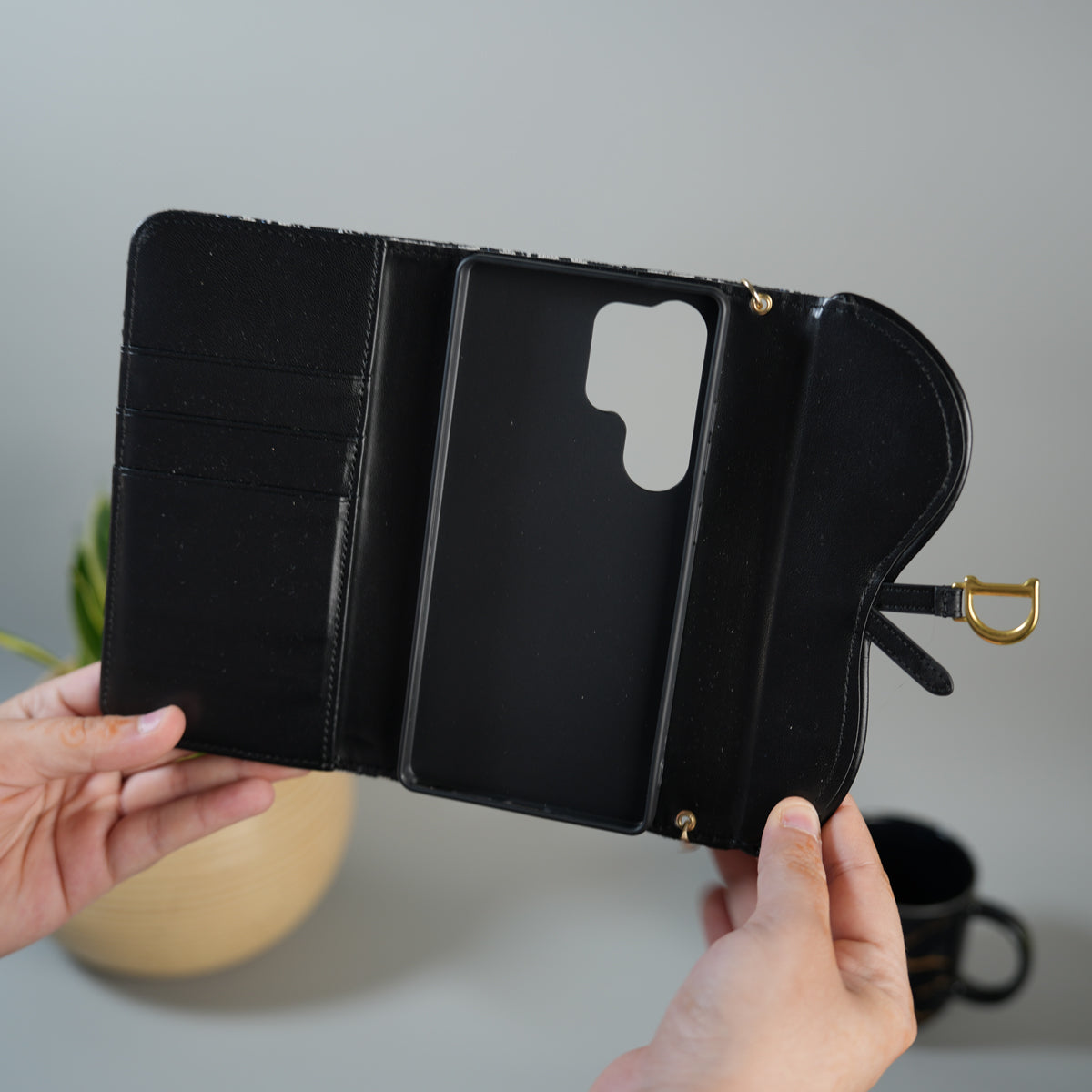 Galaxy S25 Ultra luxury Brand CD Card Wallet Sling Case Cover