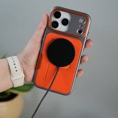 iPhone 17 Pro Metalic Grip Case with Camera Protection | MagSafe Supported Card Holder Back Cover