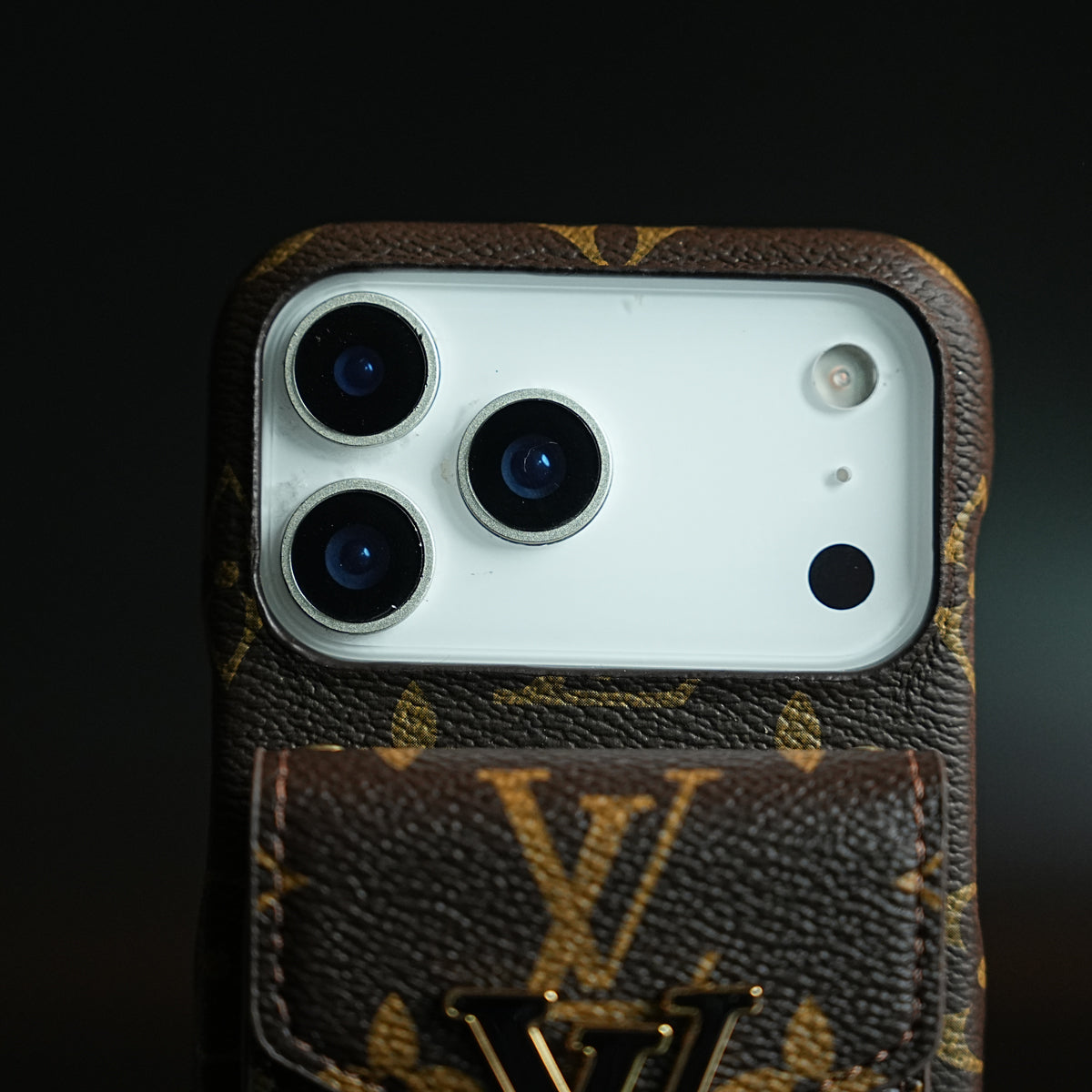Monogram Stitched Wallet Case for iPhone 17 Series | Detachable Crossbody Strap