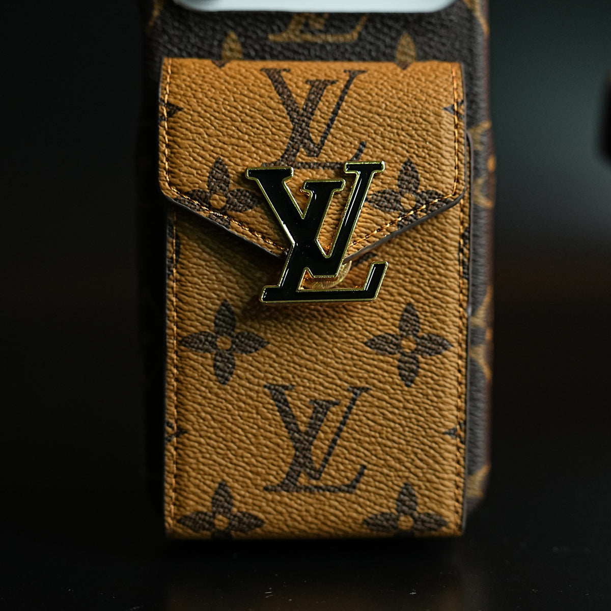 Monogram Stitched Wallet Case for iPhone 17 Series | Detachable Crossbody Strap