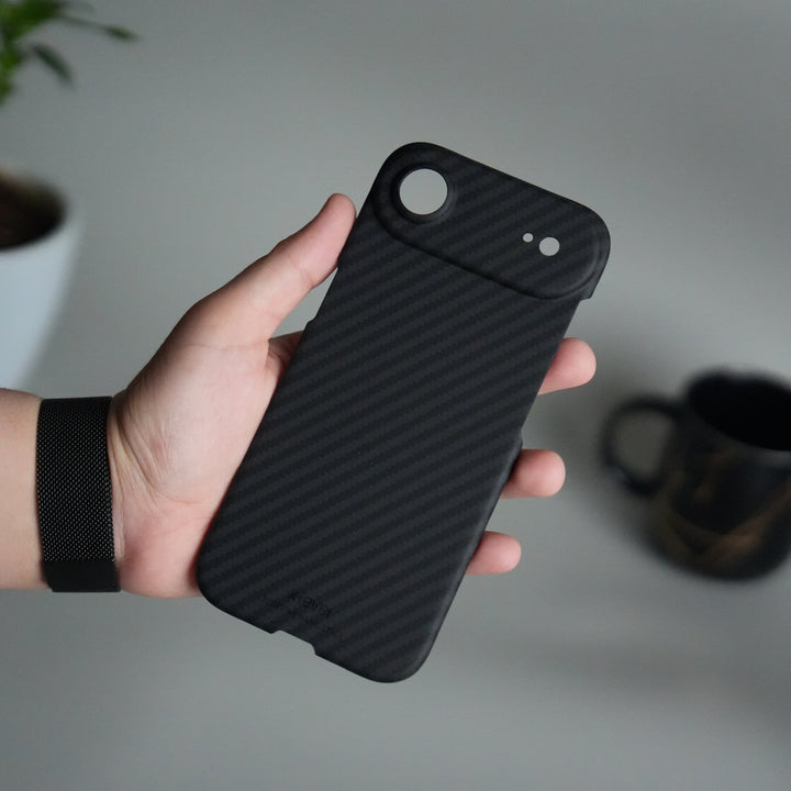 iPhone 17 Air Carbon Fiber Slim Case | Ultra-Thin Magnetic Charging Ring Cover