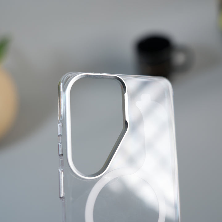 Galaxy S26 Ultra Non Yellowing Transparent MagSafe Back Cover with Magnetic Ring & Camera Protection
