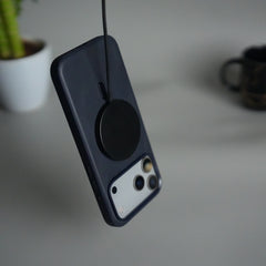 iPhone 17 Series Premium PU Leather Metal MagSafe Ring Case